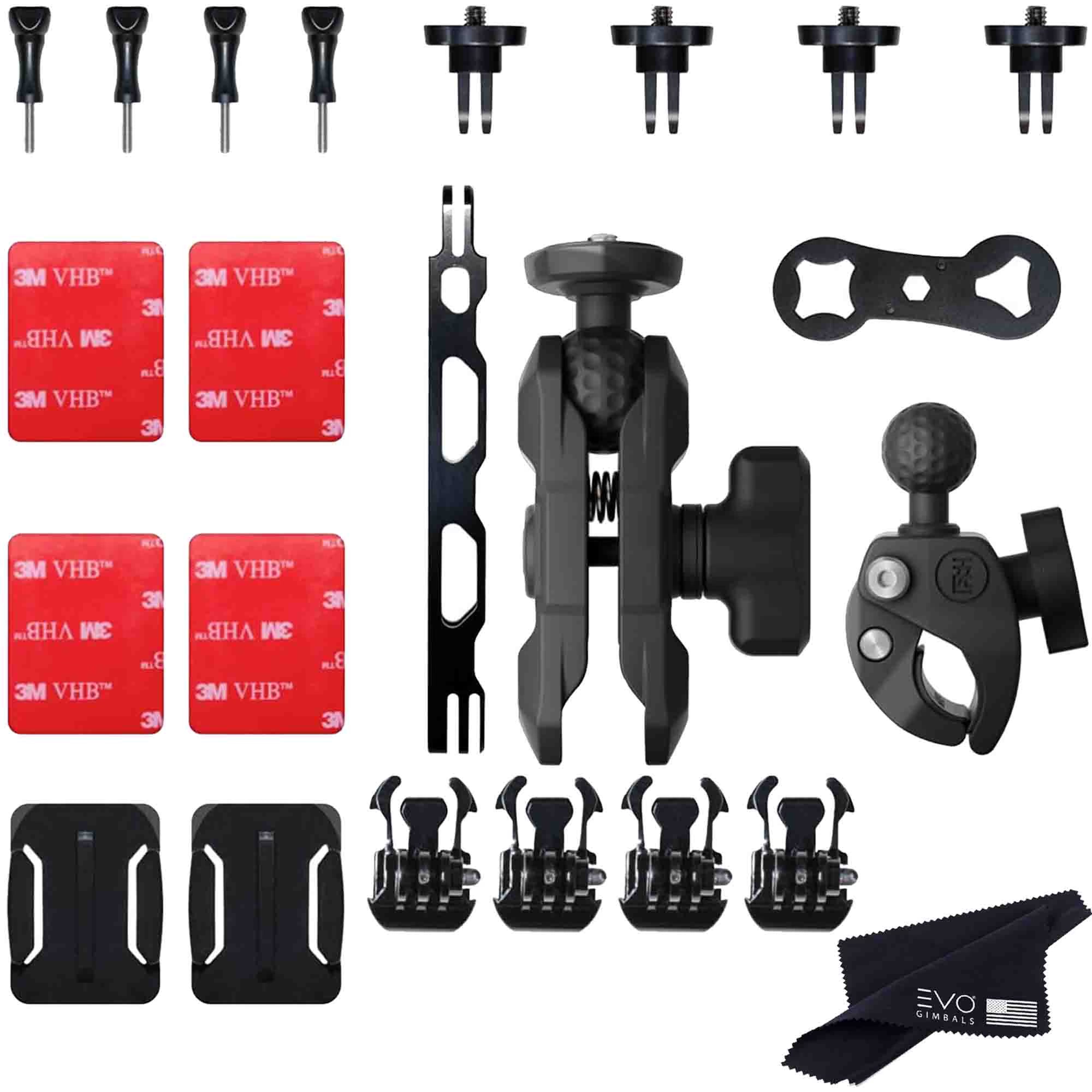 EVO Gimbals Motorcycle Bundle Mounting Kit Mounts Insta360