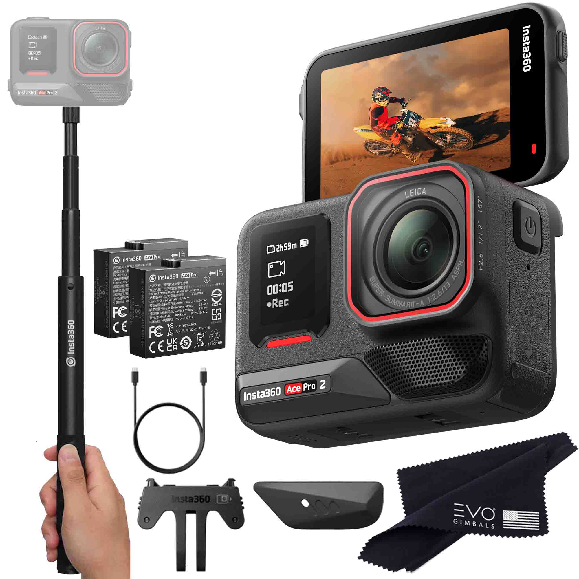 Insta360 Ace Pro 2 EVOGimbals.com No Card Basic Bundle