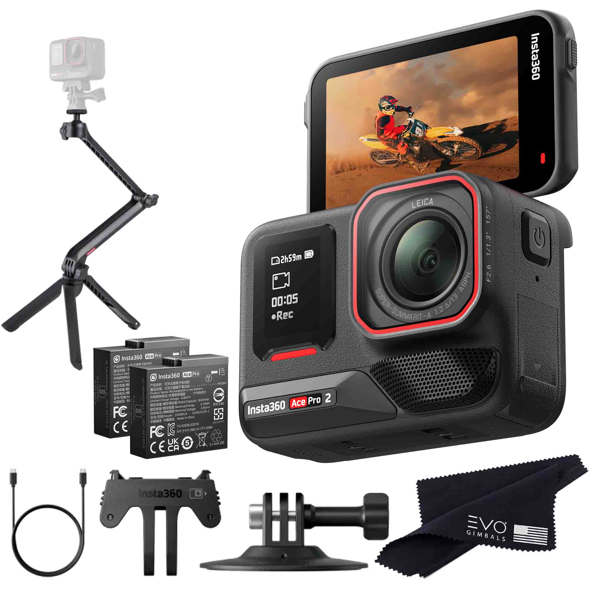 Insta360 Ace Pro 2 EVOGimbals.com No Card Multi Mount Bundle
