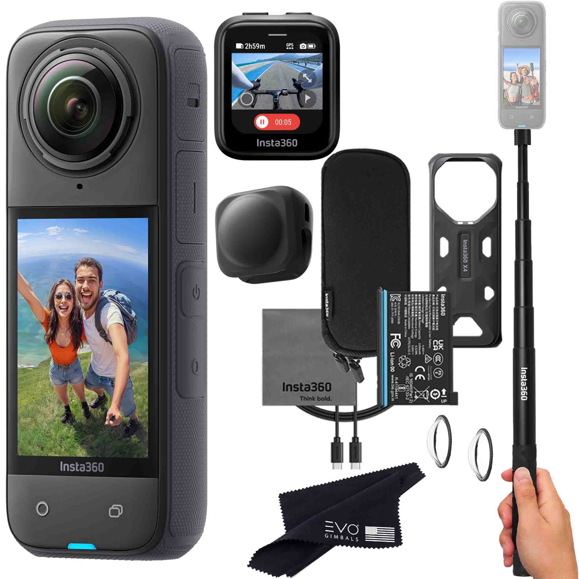 Insta360 X4 8K 360° Action Camera 360 camera Insta360 No Card Remote Bundle