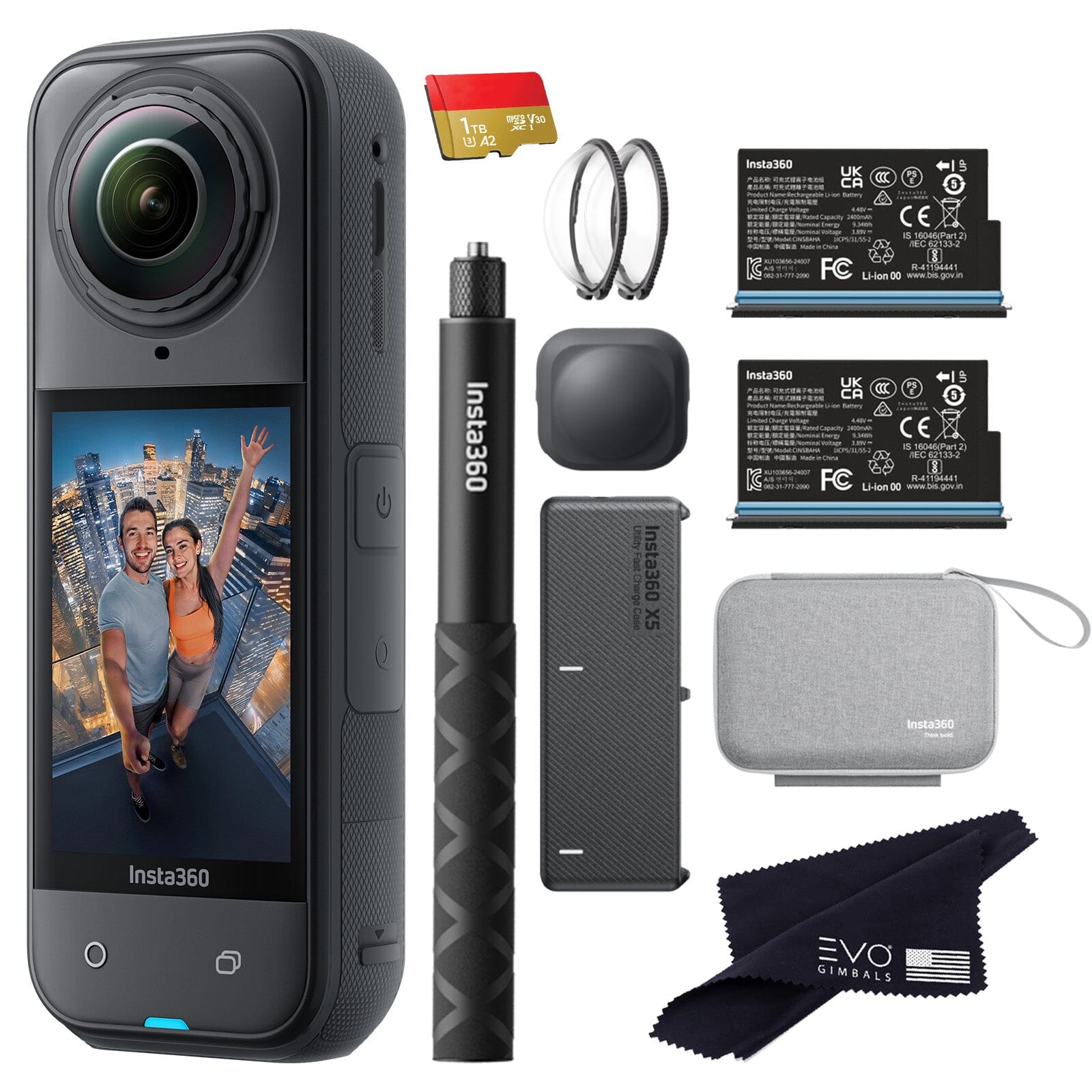 Insta360 X5 8K 360° Action Camera 360 camera Insta360 1TB Essentials Bundle