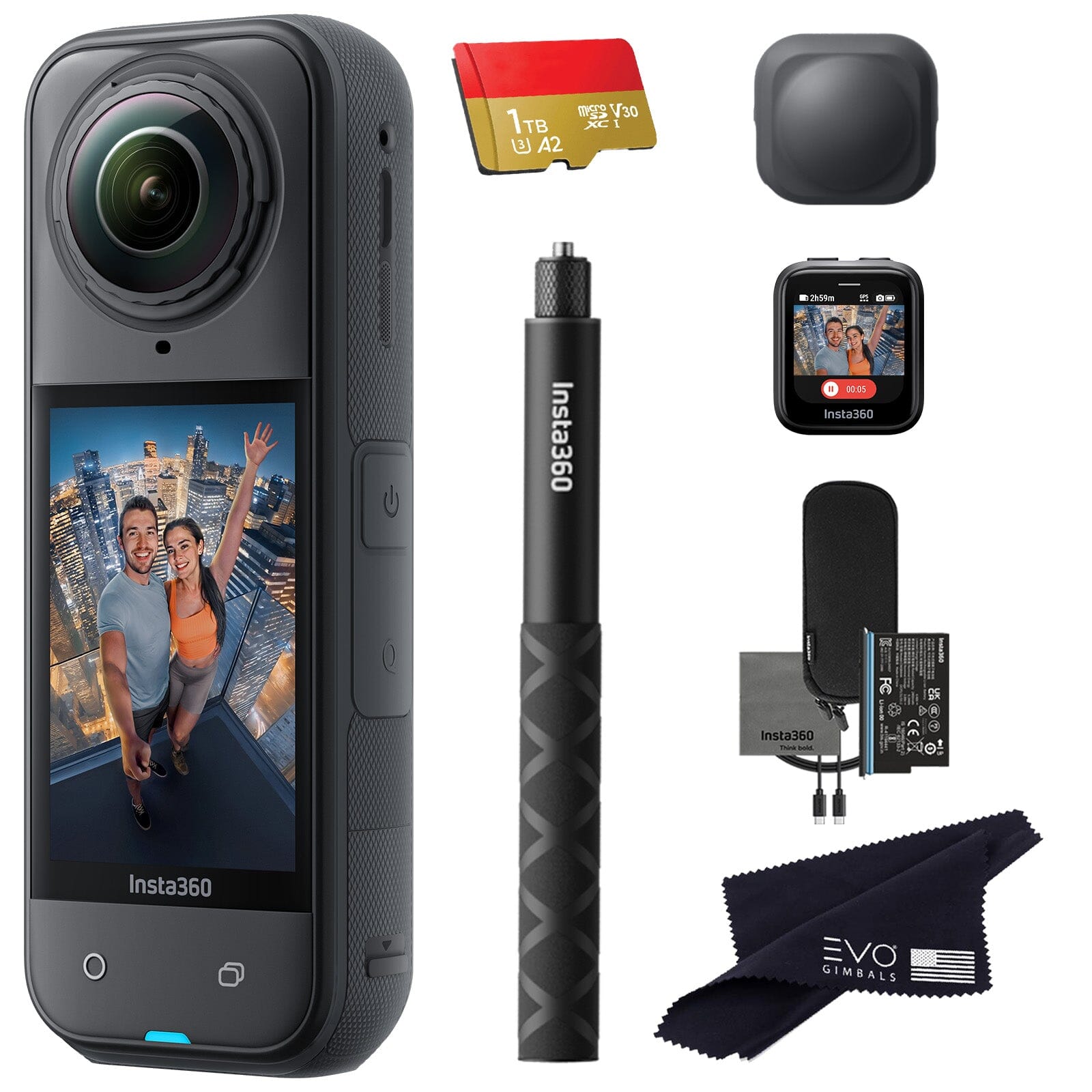 Insta360 X5 8K 360° Action Camera 360 camera Insta360 1TB Remote Bundle