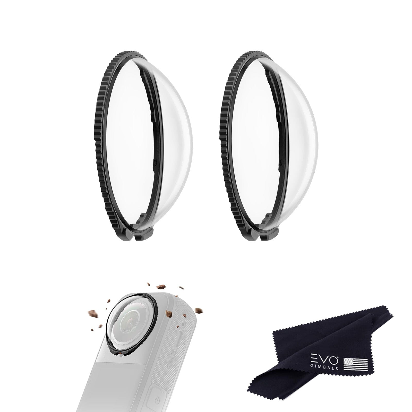 Insta360 X5 Lens Guards Set EVOGimbals.com Premium