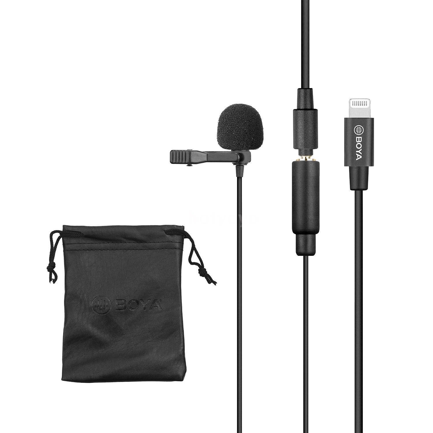 BOYA BY-M2 Omnidirectional Condenser Clip-On Lavalier Microphone for iOS Devices Microphone BOYA