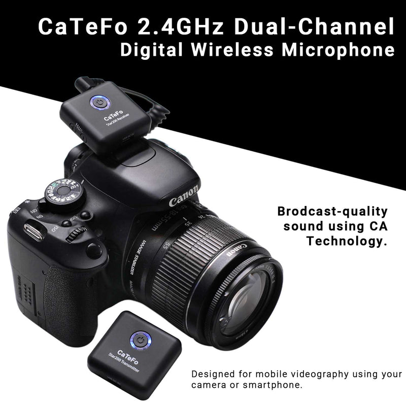 CaTeFo Star200 T1 Dual Channel Wireless Microphone System Microphone CaTeFo 