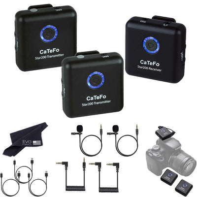 CaTeFo Star200 T1 Dual Channel Wireless Microphone System Microphone CaTeFo T2 