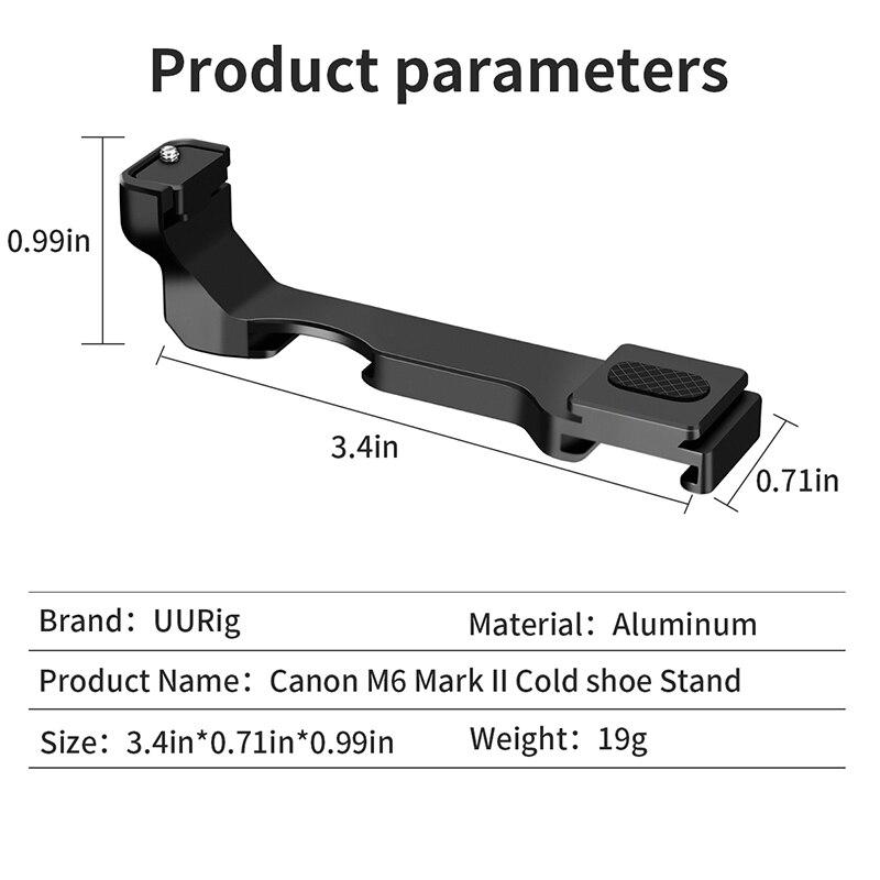 Hot Shoe Extension Bracket R038 for Canon M6 Mark II Camera Cages Ulanzi