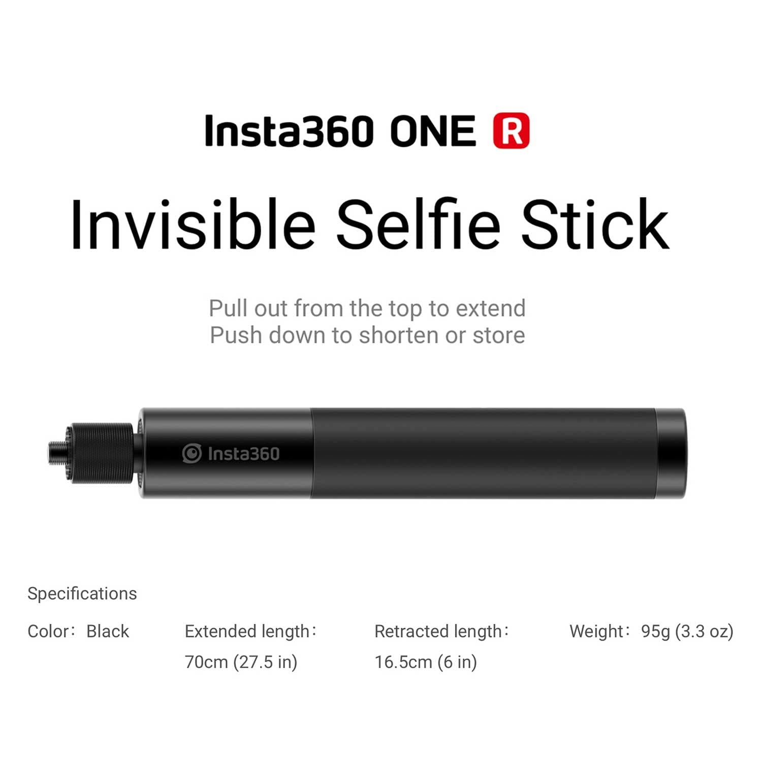 Insta360 Invisible Selfie Stick for ONE R Handles Insta360