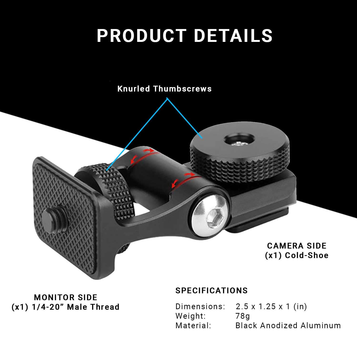 R007 Field Monitor Mount with 180 Tilt Mount Ulanzi