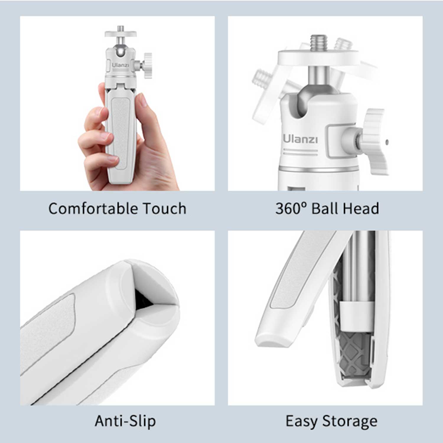 Ulanzi MT-08 Mini Desktop Tripod (White) Tripod Ulanzi