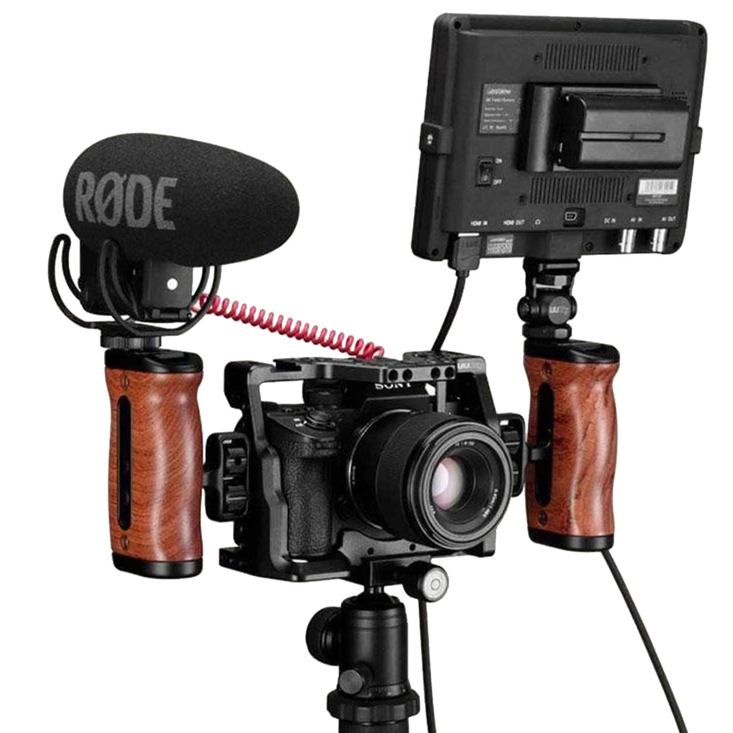 UURig R027 Camera Cage Wood Handgrip Camera Cages Ulanzi