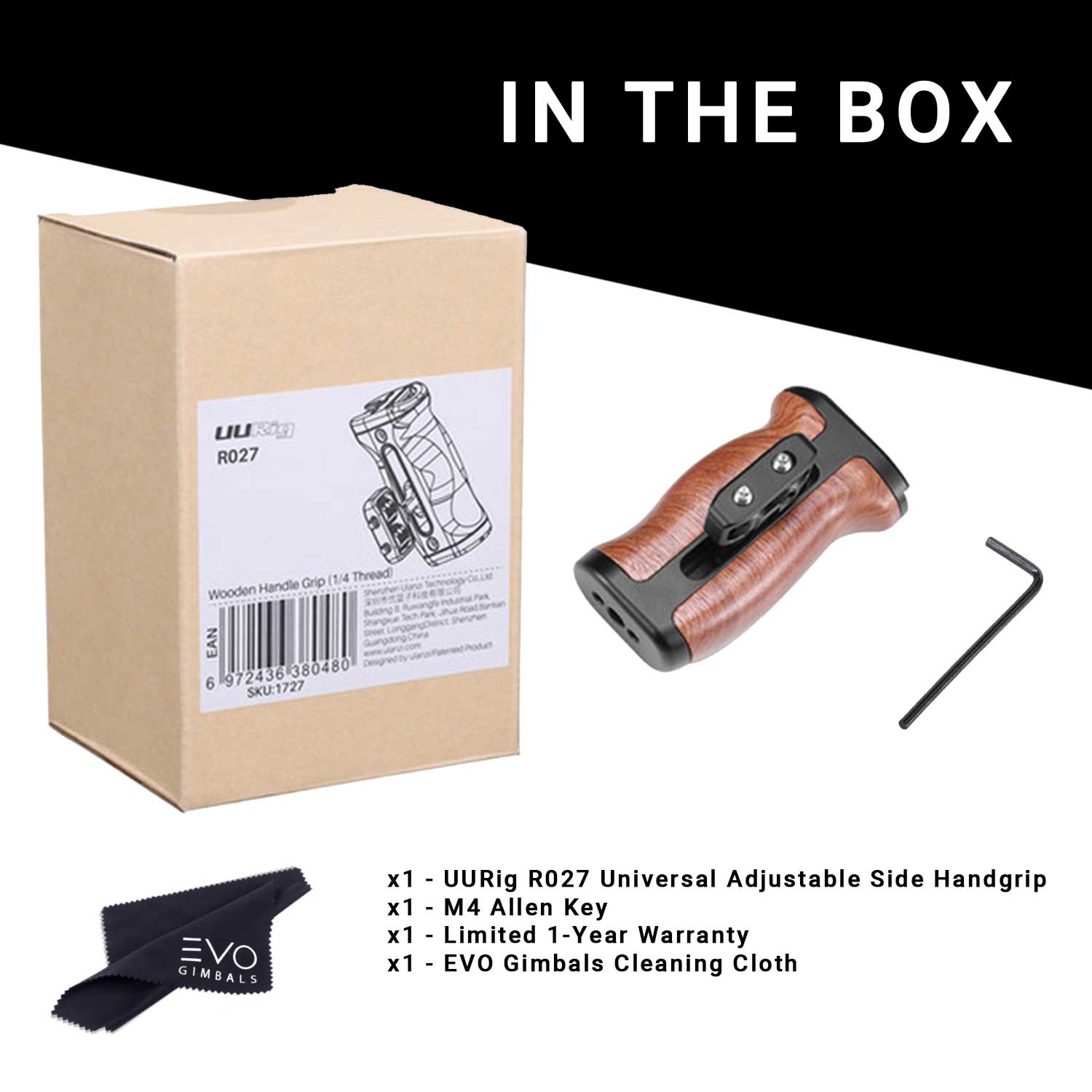 UURig R027 Camera Cage Wood Handgrip Camera Cages Ulanzi