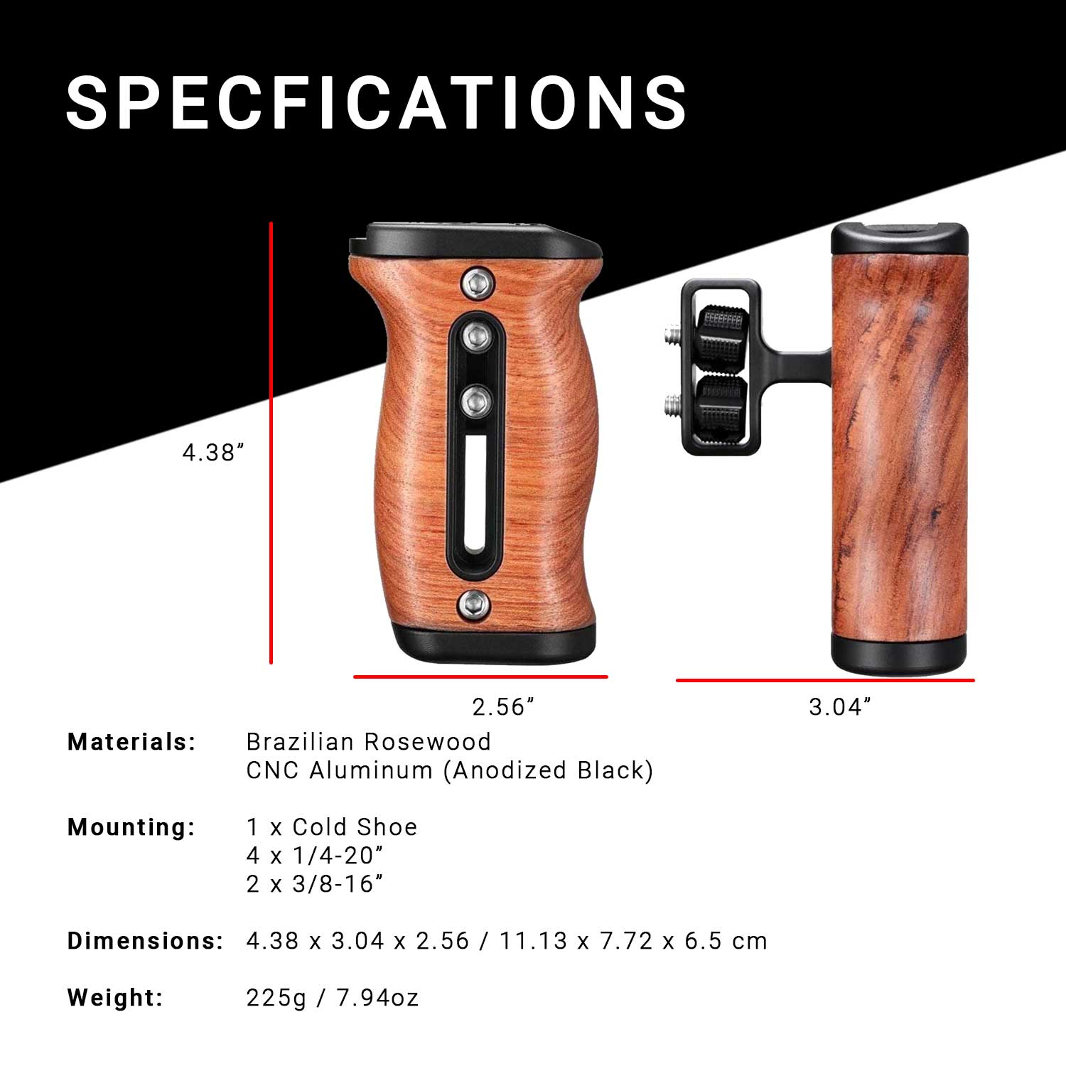 UURig R027 Camera Cage Wood Handgrip Camera Cages Ulanzi