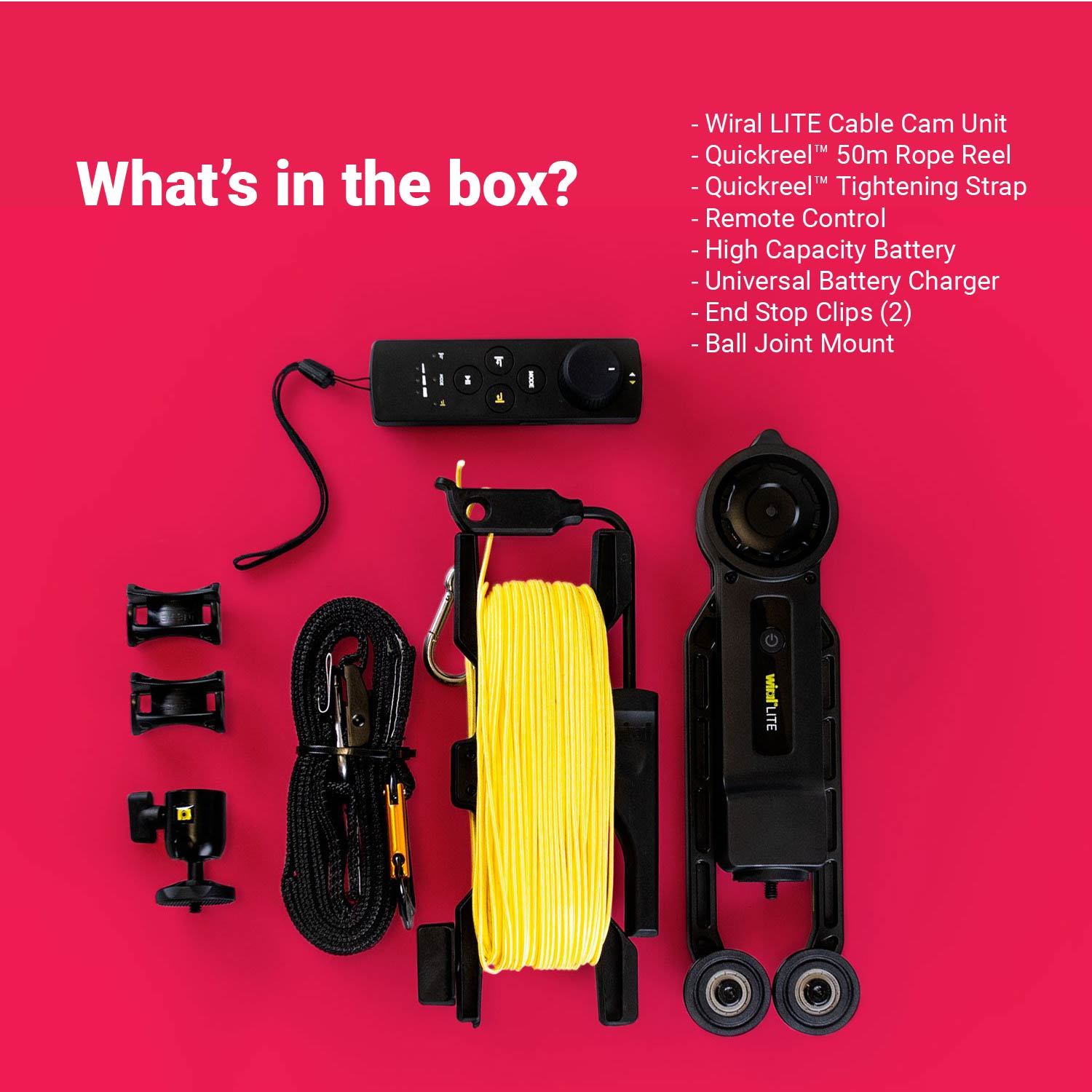 WIRAL LITE Cable Cam Bundle with Travel Case Cable Cam Wiral