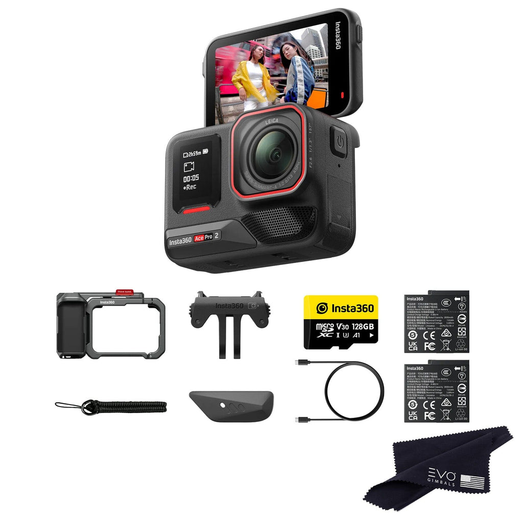 Insta360 Ace Pro 2 EVOGimbals.com 128GB Xplorer 