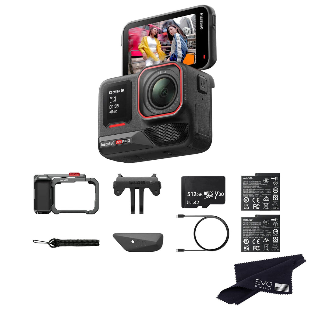 Insta360 Ace Pro 2 EVOGimbals.com 512GB Xplorer 