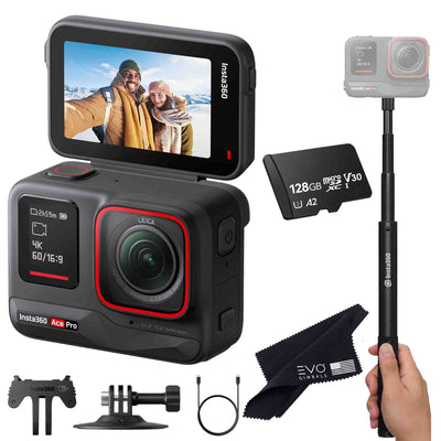 Insta360 ACE Pro 8K Action Camera EVOGimbals.com Selfie+128GB 