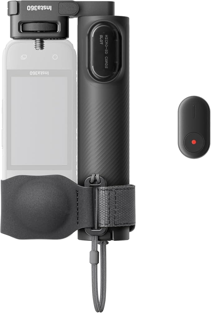 Insta360 Foldable 2-in-1 Selfie Stick Remote Kit (1/4" Mount) for insta360 X5/X4 EVOGimbals.com 