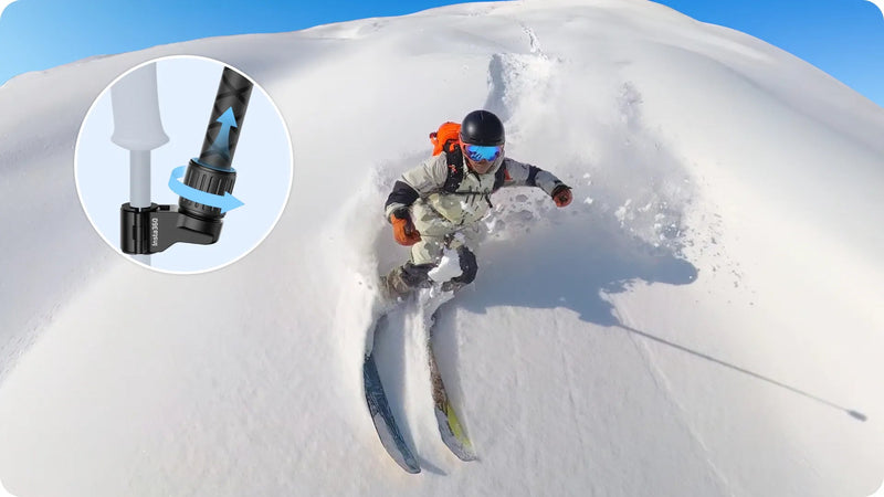 Insta360 Ski Pole Mount for action cameras EVOGimbals.com 