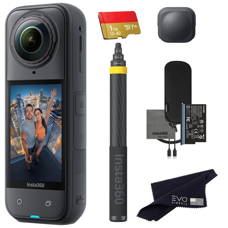 Insta360 X5 8K 360° Action Camera 360 camera Insta360 1TB 3m Extended Selfie Stick Bundle 
