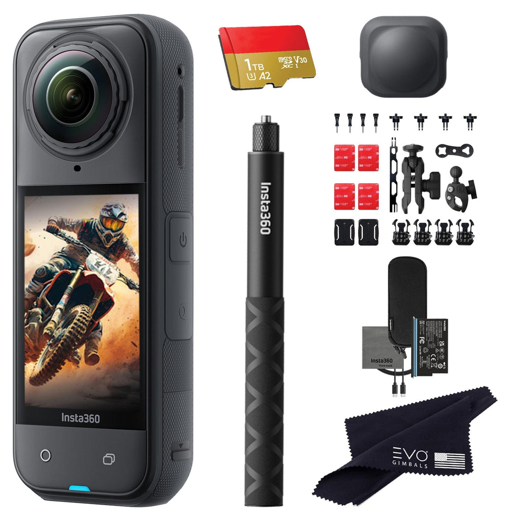 Insta360 X5 8K 360° Action Camera 360 camera Insta360 1TB Motorcycle Bundle 