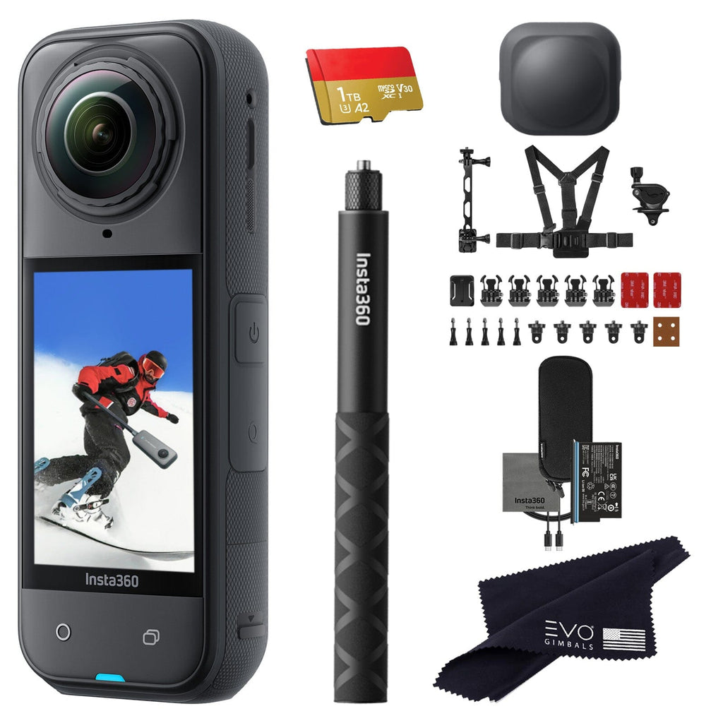 Insta360 X5 8K 360° Action Camera 360 camera Insta360 1TB Snow Bundle 