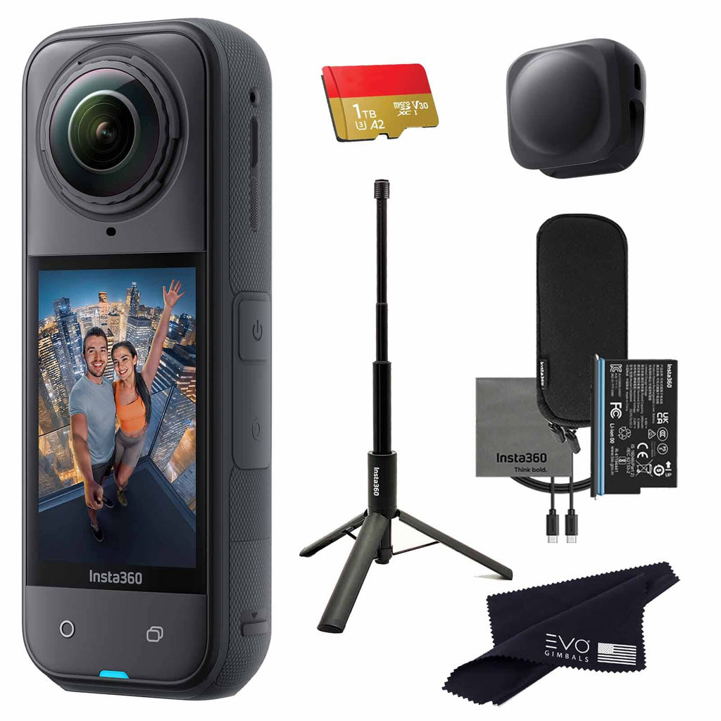 Insta360 X5 8K 360° Action Camera 360 camera Insta360 1TB Tripod Invisible Selfie Stick Bundle 