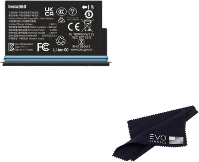 Insta360 X5 Battery(2400mAh), High Capacity, Fast Charge/Only Compatiable for X5 Camera EVOGimbals.com 