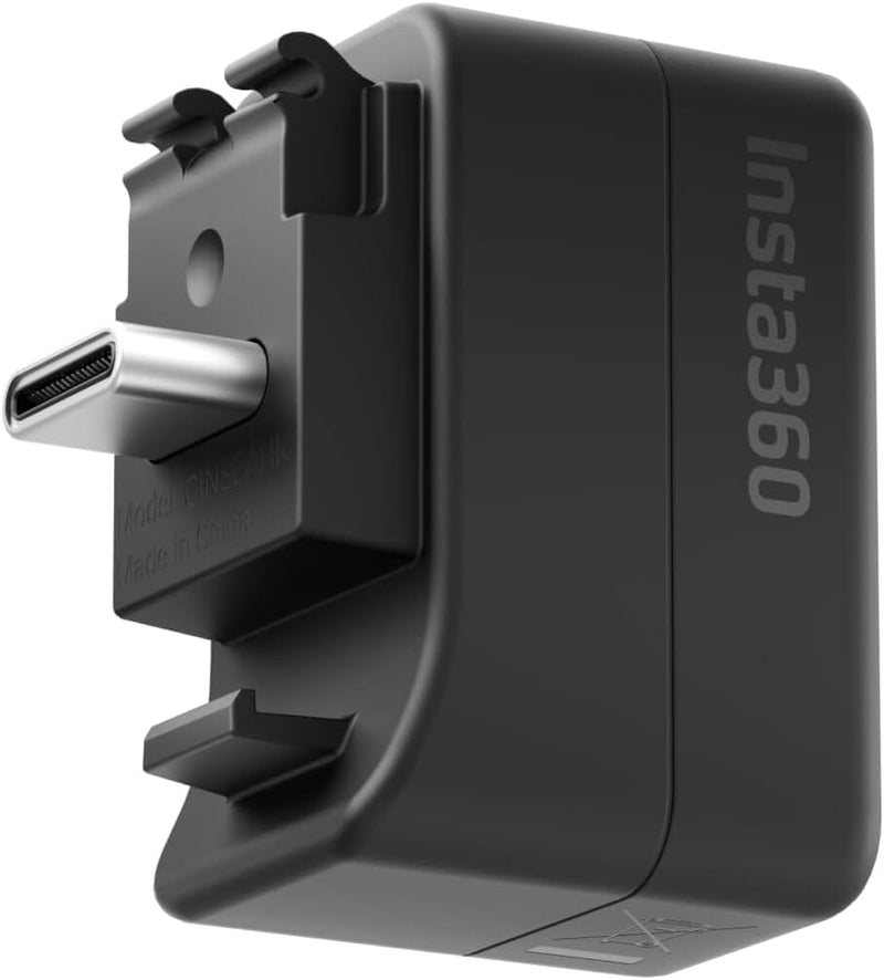 insta360 X5 Mic Adapter, External Microphone Adapter X5 Camera,Type-C and 3.5mm Audio Ports Support Charging While Recording EVOGimbals.com 