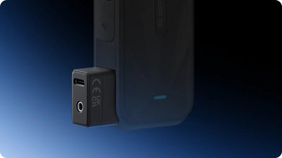 insta360 X5 Mic Adapter, External Microphone Adapter X5 Camera,Type-C and 3.5mm Audio Ports Support Charging While Recording EVOGimbals.com 