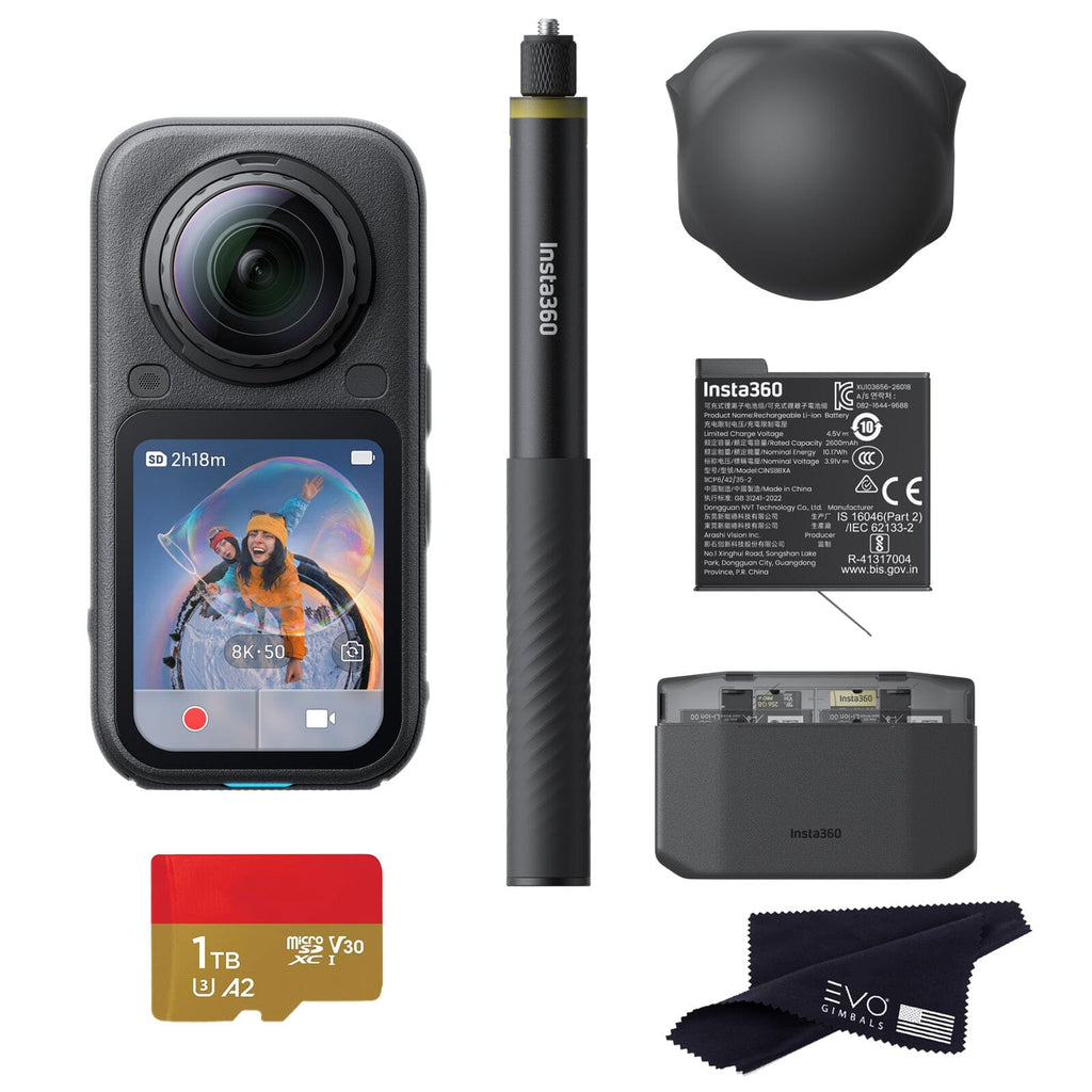 Insta360 X6 Essentials Bundle EVOGimbals.com 1TB 