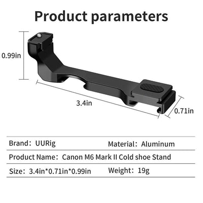 Hot Shoe Extension Bracket R038 for Canon M6 Mark II Camera Cages Ulanzi 