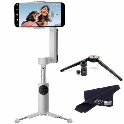 Insta360 Flow - AI-Powered Smartphone Stabilizer, Auto Tracking, 3-Axis Stabilization, Built-in Selfie Stick & Tripod, Portable & Foldable, with EVO Gimbals Tripod(Stone Gray) Gimbals EVOGimbals.com 