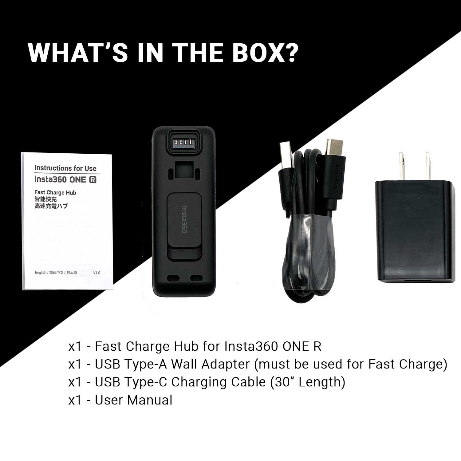 Insta360 ONE R Fast Charge Hub (open box) Batteries Insta360 