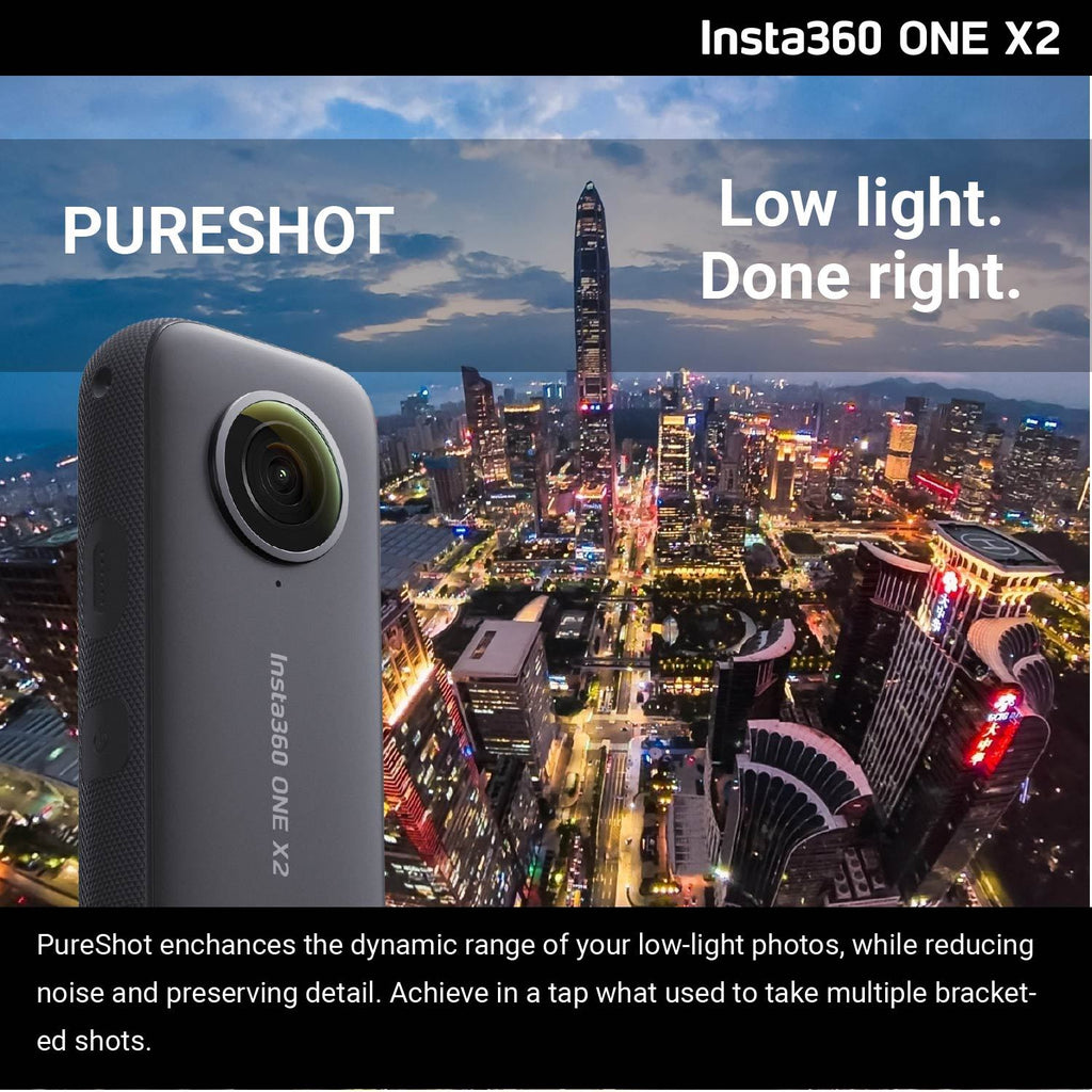 Insta360 ONE X2 Bundle with 128GB Memory Card & Invisible Selfie Stick insta360 