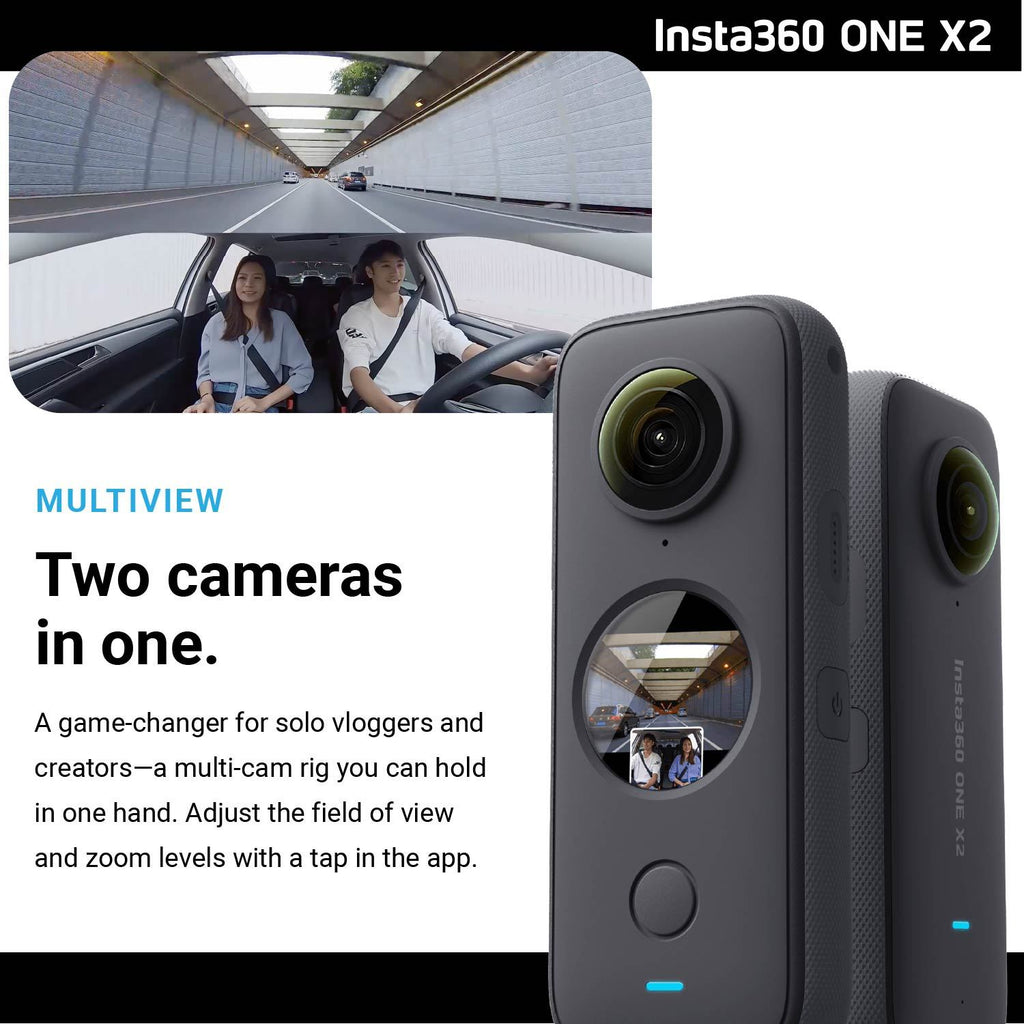 Insta360 ONE X2 Bundle with 128GB Memory Card & Invisible Selfie Stick insta360 