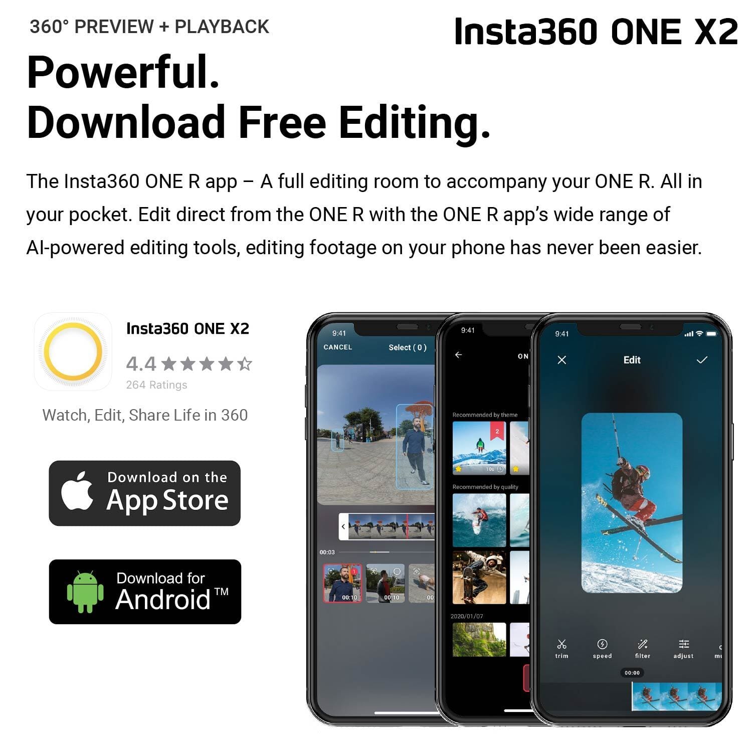 Insta360 ONE X2 Bundle with 128GB Memory Card & Invisible Selfie Stick insta360 