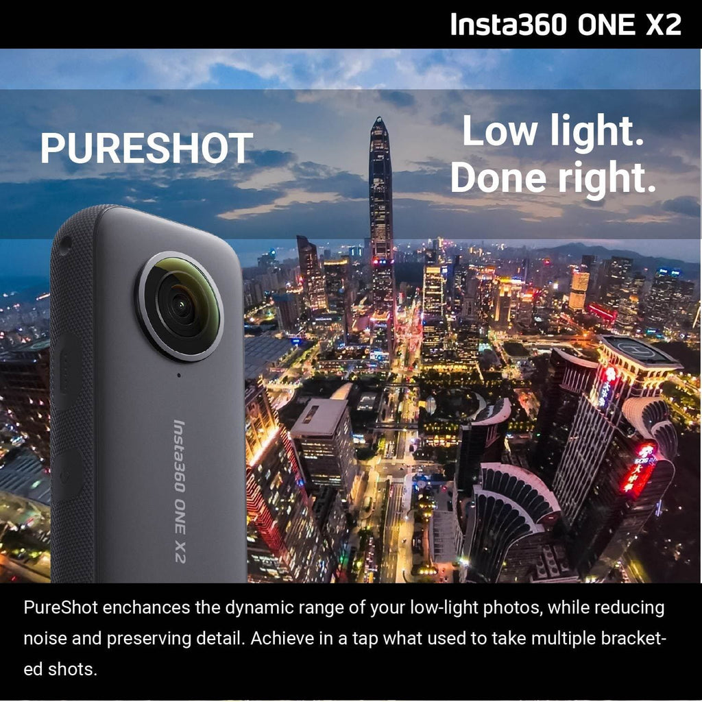 Insta360 ONE X2 Bundle with 128GB Memory Card & Invisible Selfie Stick insta360 