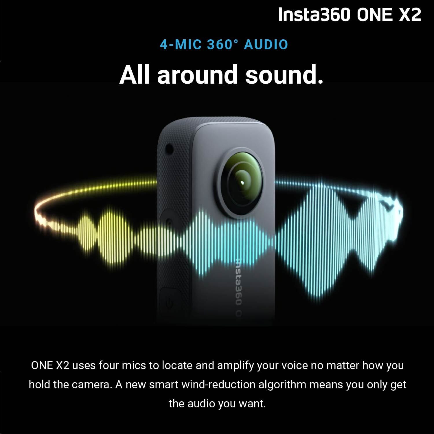 Insta360 ONE X2 Bundle with 128GB Memory Card & Invisible Selfie Stick insta360 