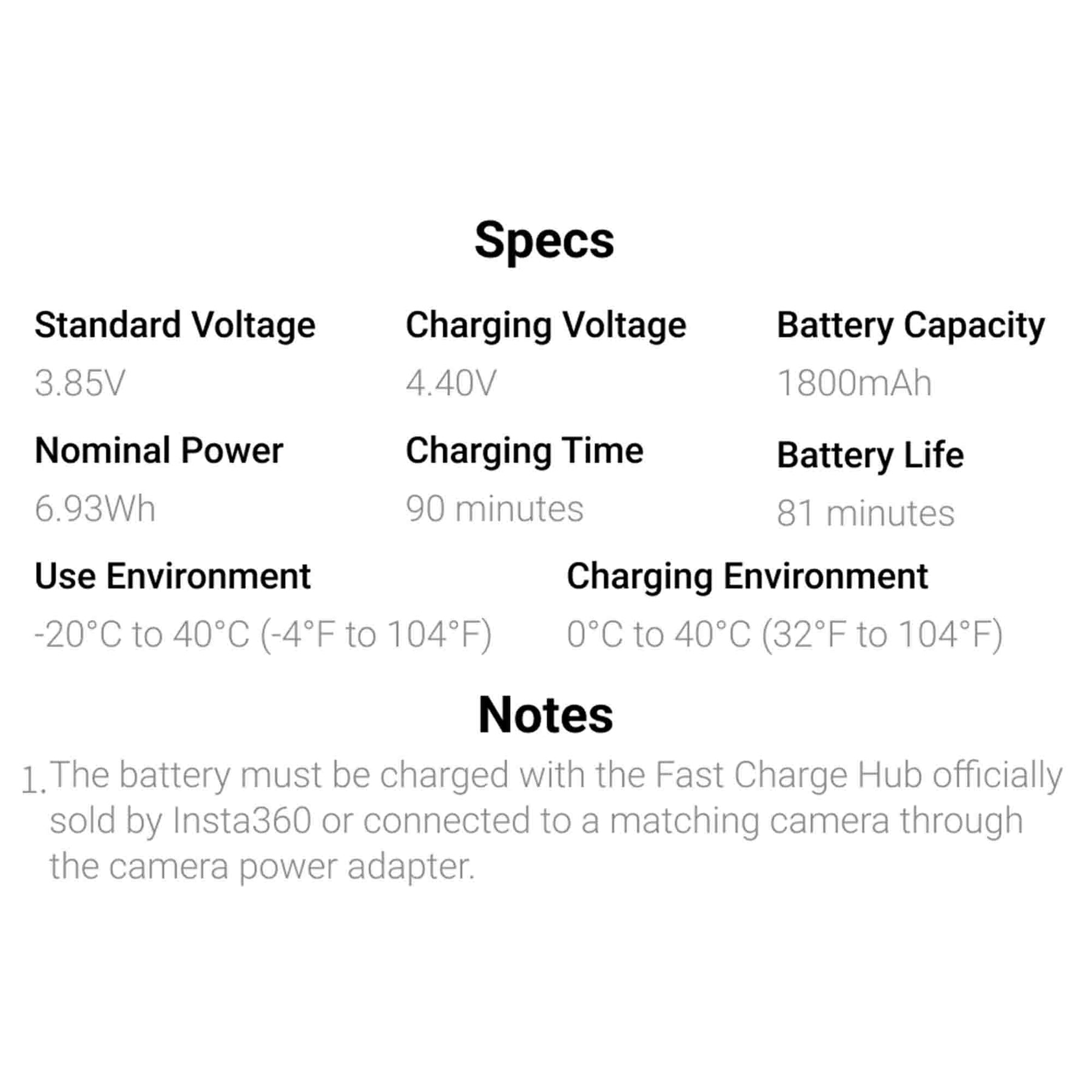 Insta360 ONE X3 Battery 1800mAh