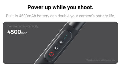 Insta360 - Power Selfie Stick, for X3 and ONE X2 EVOGimbals.com 