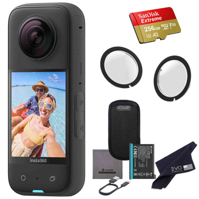 Insta360 X3 Bundle with Len Guard& SD Card EVOGimbals.com LG+256gb 