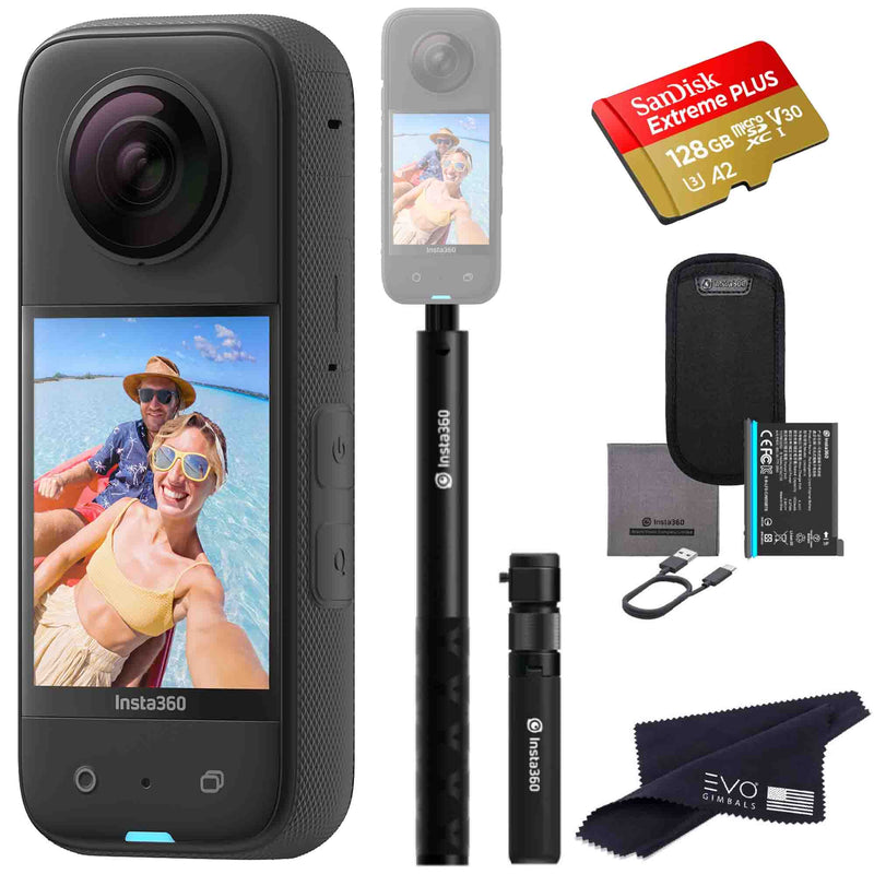 Insta360 X3 camera bundle with Bullet time& SD card X3 EVOGimbals.com Bullet time+128gb 