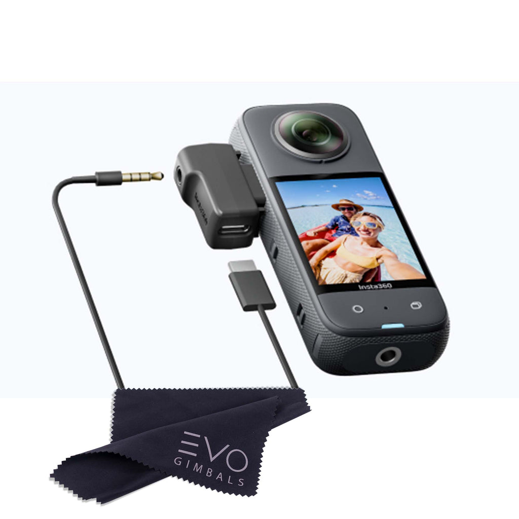Insta360 X3 Mic Adapter External Microphone Adapter for Insta360 X3 C