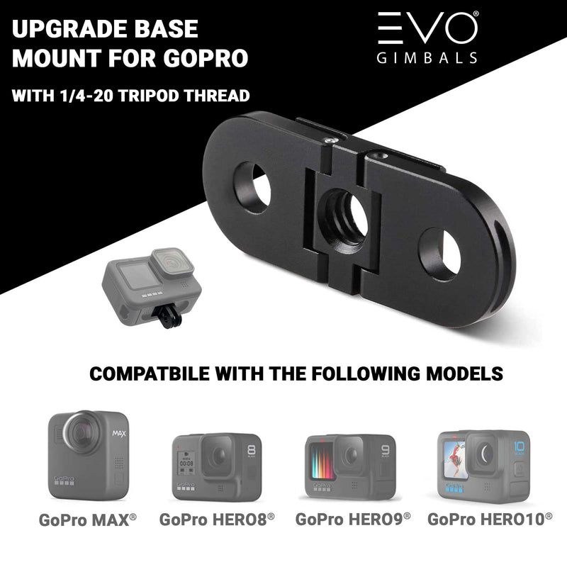 PRO10 Base Mount Adapter for GoPro HERO10 Camera Body Replacement Panels & Doors EVO Gimbals 