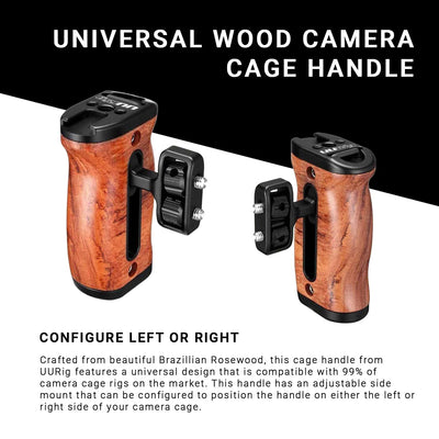 UURig R027 Camera Cage Wood Handgrip Camera Cages Ulanzi 
